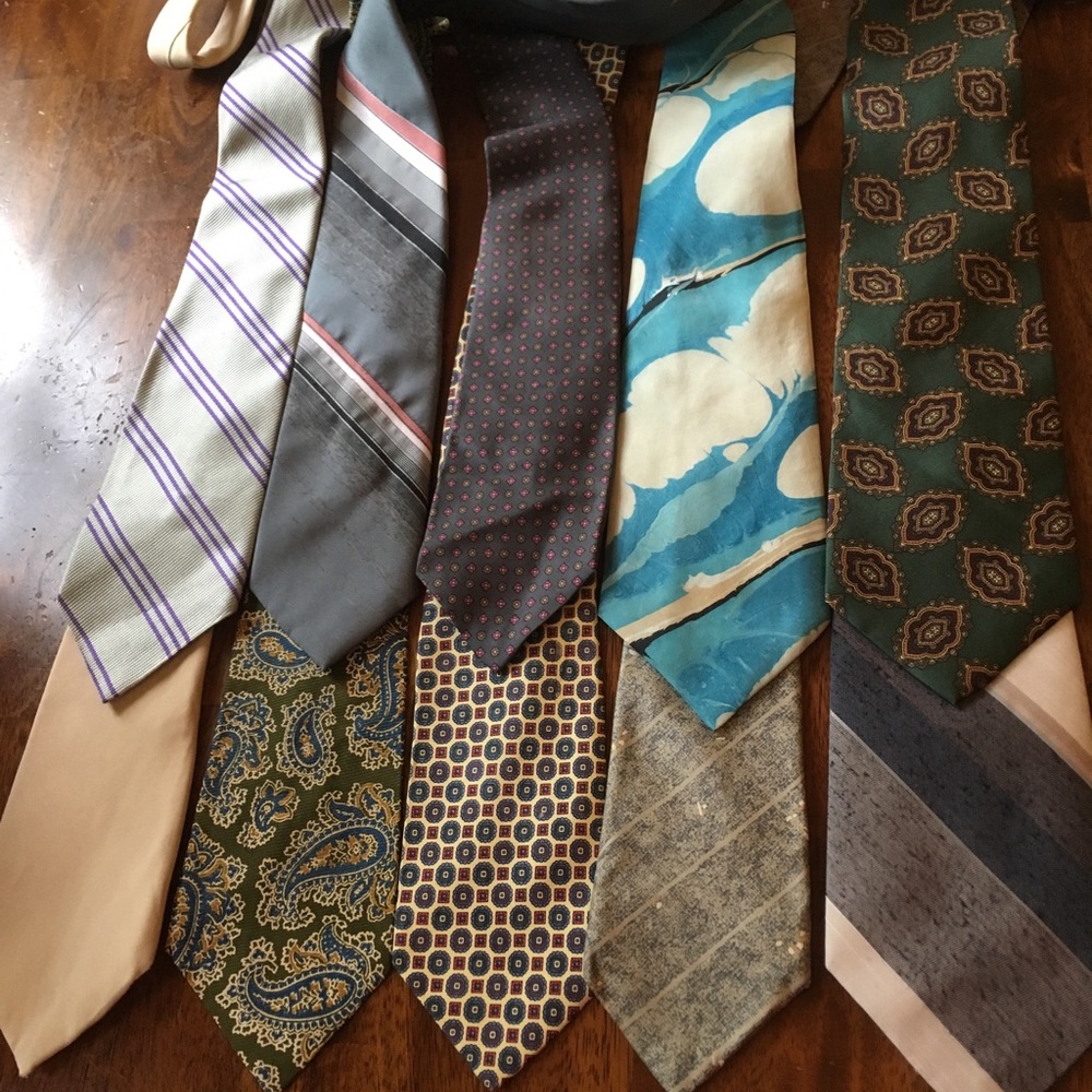 Necktie lot for projects and fabric